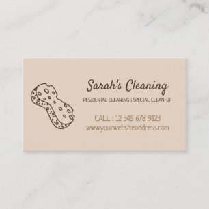 Mobile Maid Sponge Cleaning Business Card