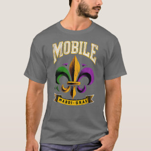 Mobile Majesty Vintage Fleurdelis Celebration Shir T-Shirt