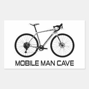 Mobile Man Cave Bike Rectangular Sticker