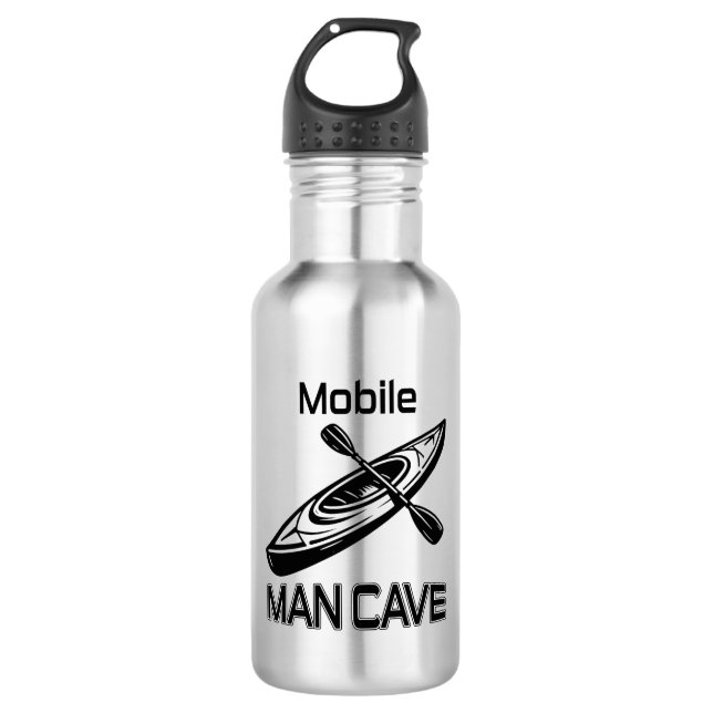 Mobile Man Cave Kayak 532 Ml Water Bottle (Front)