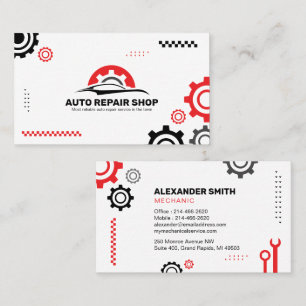 Mobile Mechanic, Auto Repair, Car Repair, Editable Business Card