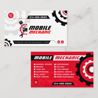 Mobile Mechanic, Auto Repair, Car Repair, Editable Business Card