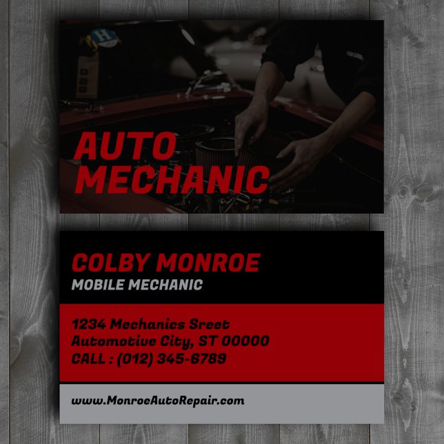 Mobile Mechanic Custom Business Card (Creator Uploaded)