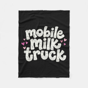 Mobile milk truck breastfeeding funny nursing mum fleece blanket