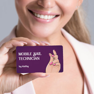 Mobile Nail Technician Business Card