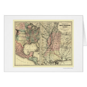 Mobile & Northwestern Railroad Map 1871