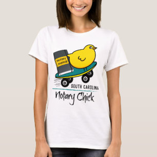 Mobile Notary Chick on Skateboard South Carolina T-Shirt