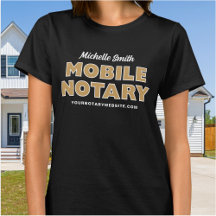 Mobile Notary Gold Black Personalised Name