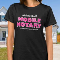 Mobile Notary Loan Signing Agent Custom Name Pink