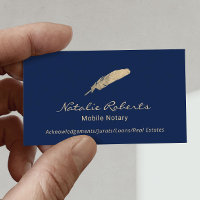 Mobile Notary Loan Signing Agent Gold Quill Navy