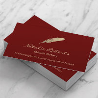 Mobile Notary Loan Signing Agent Gold Quill Red