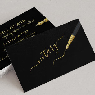 Mobile notary loan signing agent notary public business card