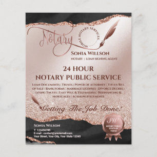 Mobile Notary & Loan Signing Agent Pink Agate Flye Flyer