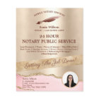 Mobile Notary & Loan Signing Agent Pink Agate Flye