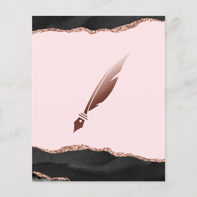 Mobile Notary & Loan Signing Agent Pink Agate Flye Flyer (Back)