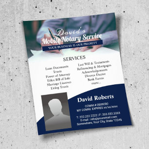 Mobile Notary Loan Signing Agent Professional Navy Flyer