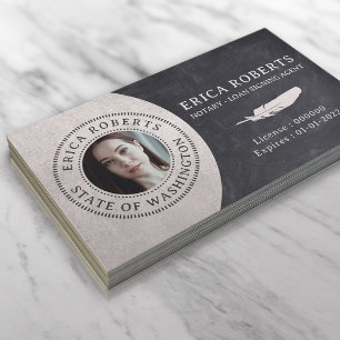 Mobile Notary Loan Signing Agent Vintage Photo Business Card