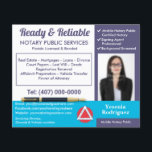 Mobile Notary Public Customisable Photo Flyer<br><div class="desc">Increase your visibility with these eye-catching easy to customise photo mobile notary public services flyers/postcards. Make them your own by replacing the information with your information.</div>