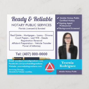 Mobile Notary Public Customisable Photo Flyer