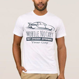 Mobile Notary Public Fast Car Customised City T-Shirt