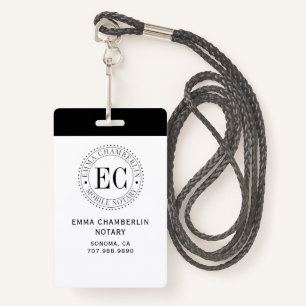 Mobile Notary Public ID Badge