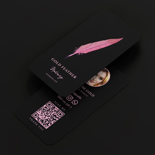Mobile Notary Public Loan Signing Agent Black Pink Business Card (Mobile Notary Public Loan Signing Agent Black Pink Business Card
)