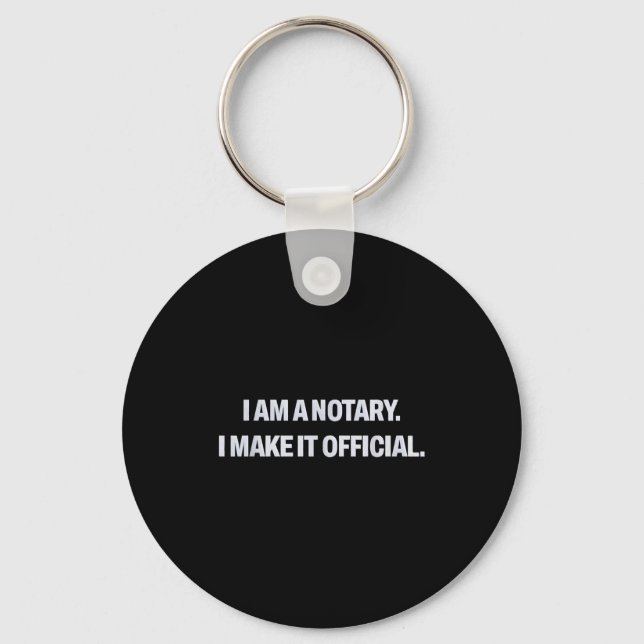 Mobile Notary Public Loan Signing Agent Gift  Key Ring (Front)