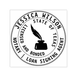 Mobile Notary Public Loan Signing Agent Self-inking Stamp