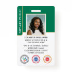 Mobile Notary Public Photo QR Code ID Green