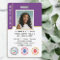 Mobile Notary Public Photo QR Code ID Purple