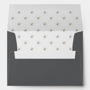 Mobile Notary Public Signing Agent grey gold Envelope