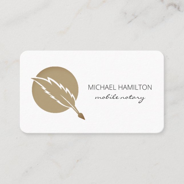 Mobile Notary Signing Agent Business Card (Front)