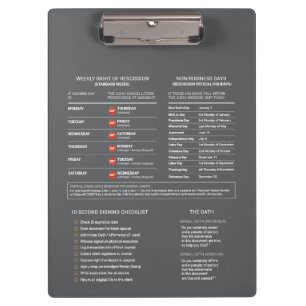 Mobile Notary Signing Agent Legal Public Grey Clipboard