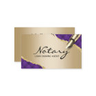 Mobile Notary Signing Agent Modern Purple & Gold
