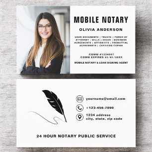 Mobile Notary Signing Agent Photo  Business Card