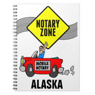 Mobile Notary Zone Red Sports Car Alaska Notebook