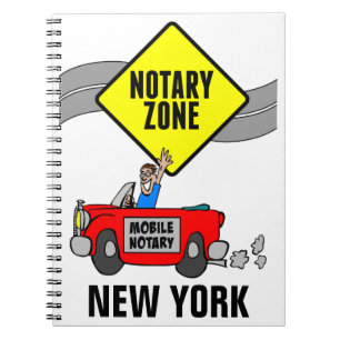 Mobile Notary Zone Red Sports Car New York Notebook
