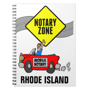 Mobile Notary Zone Red Sports Car Rhode Island Notebook