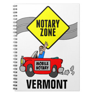 Mobile Notary Zone Red Sports Car Vermont Notebook
