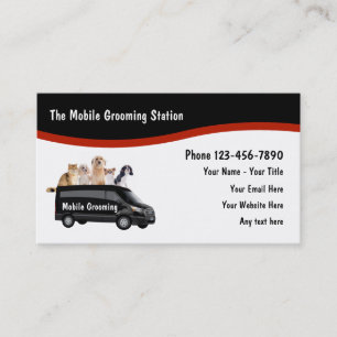 Mobile Pet Grooming Service Business Card