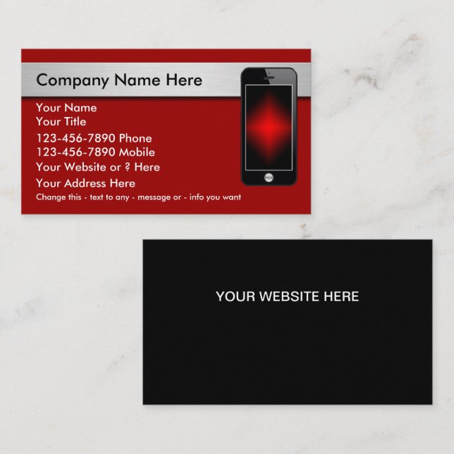 Mobile Phone Business Cards (Front/Back)