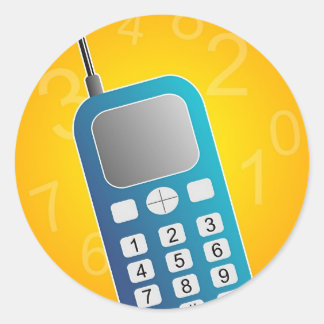 Mobile Phone Classic Round Sticker