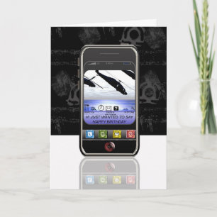 mobile phone text message Happy Birthday Card