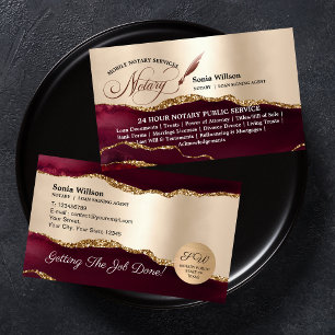 Mobile Public Notary Loan Signing  Business Card