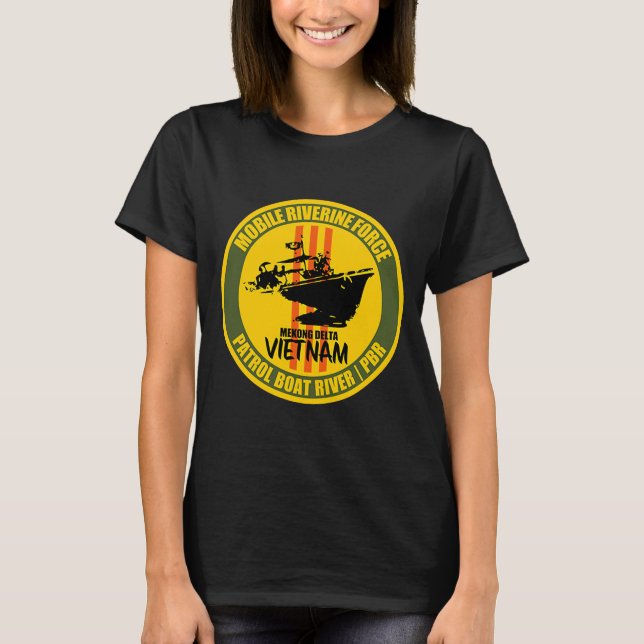Mobile Riverine Force Mekong Delta Vietnam Veteran T-Shirt (Front)