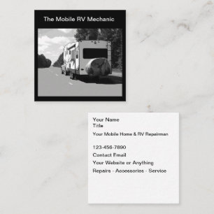 Mobile RV Motorhome Repair Mechanic Square Business Card