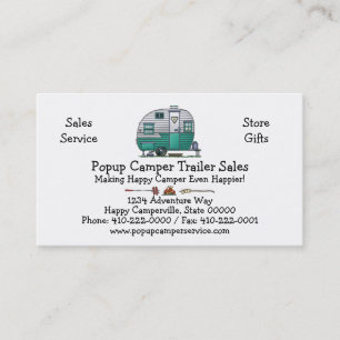 Mobile Scout Camper Business Card