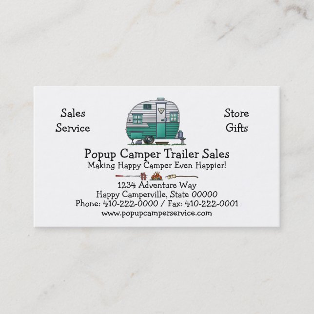 Mobile Scout Camper Business Card (Front)