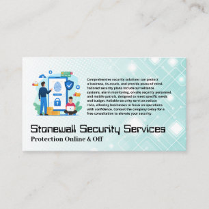 Mobile Security Online Protection Services Business Card