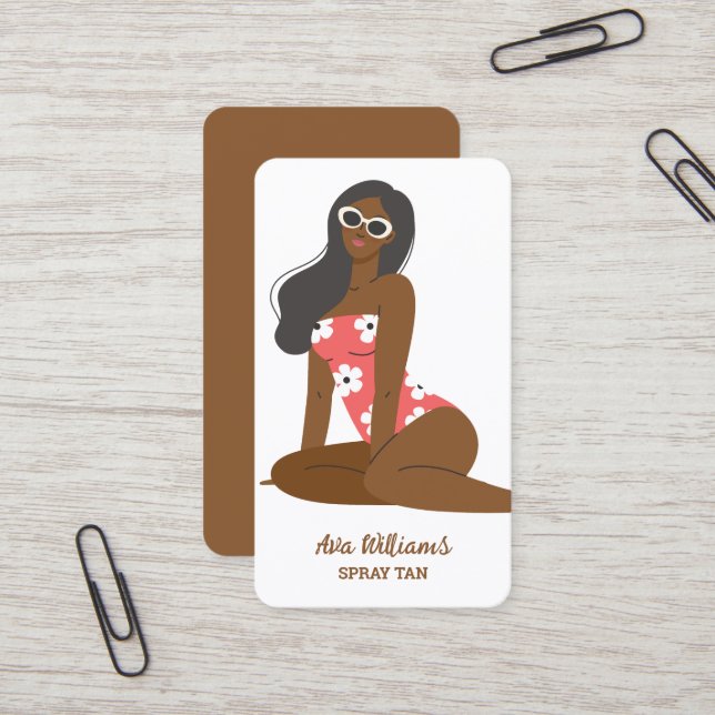 Mobile Spray Tan Business Card (Front/Back In Situ)